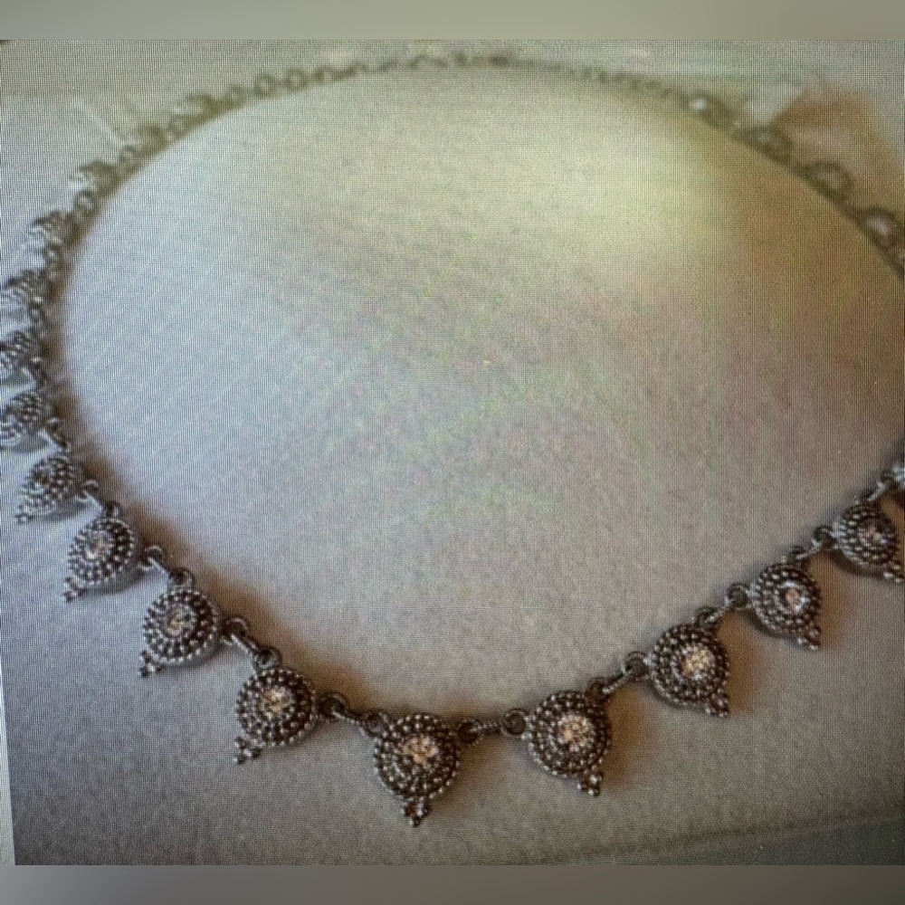 Judith Ripka sterling silver and cubic zirconia 20 inch station necklace